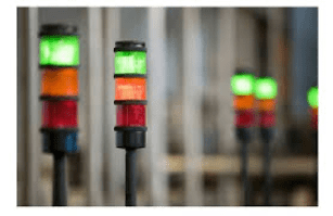 Andon systeem met lampen